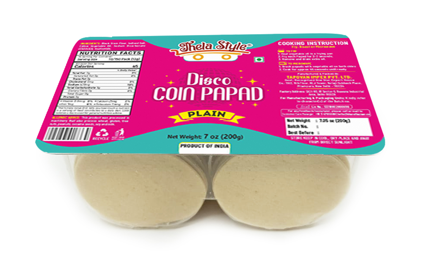 Disco Coin Papad (Plain)